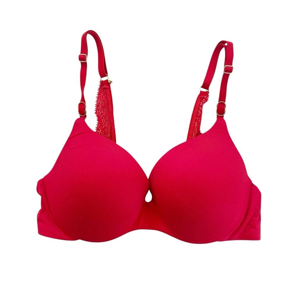 Victoria's Secret Incredible Perfect Shape Underwire Push-up Bra Red Size 32C